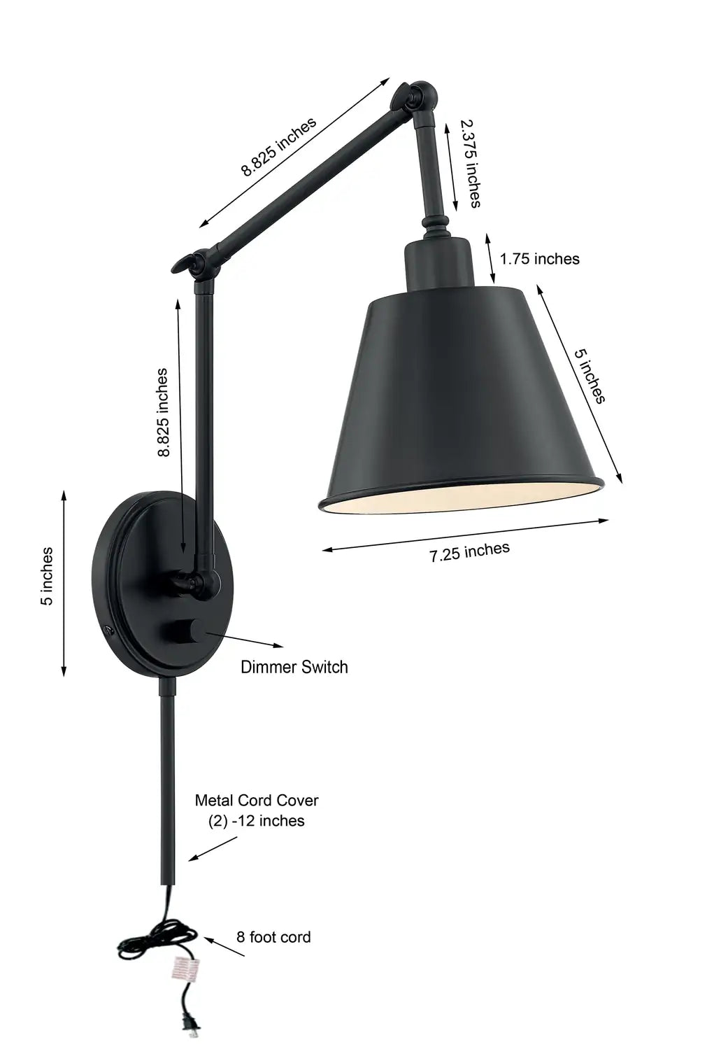 CRYSTORAMA, MITCHELL TASK SCONCE, WALL SCONCES