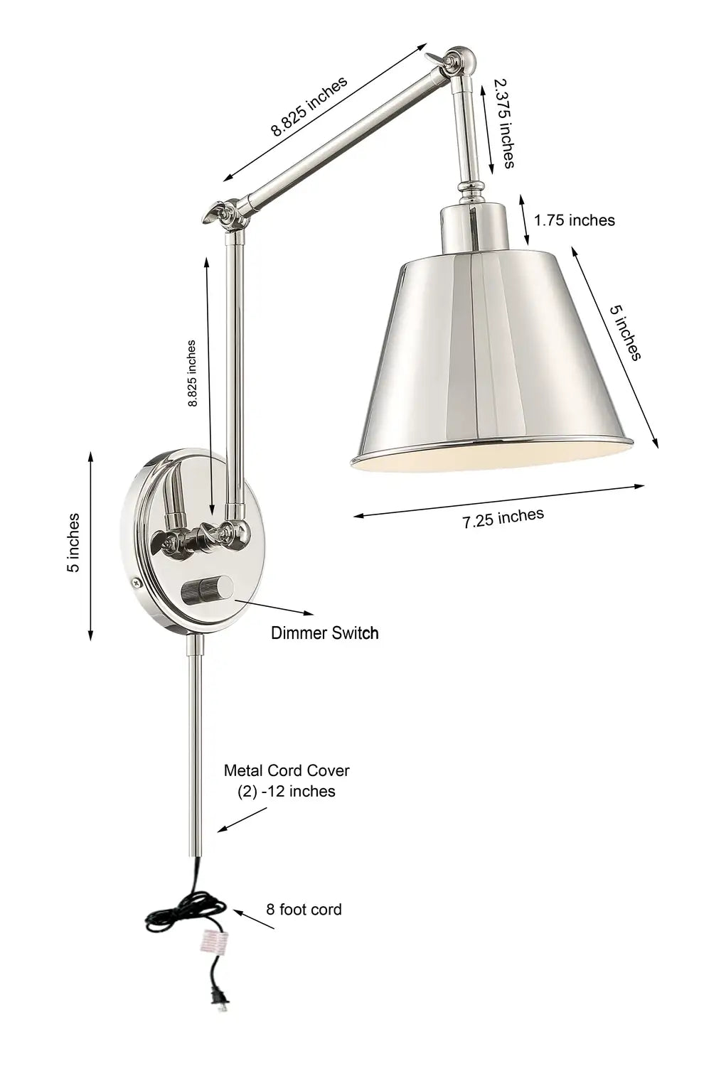 CRYSTORAMA, MITCHELL TASK SCONCE, WALL SCONCES