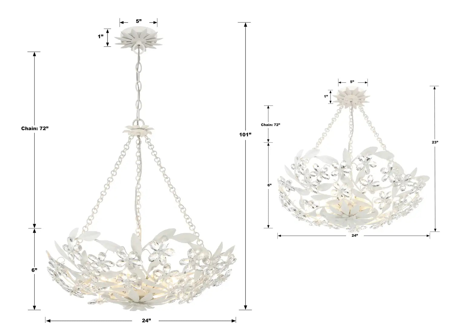 CRYSTORAMA, MARSELLE SEMI FLUSH MOUNT, FLUSH MOUNT CEILING LIGHTS