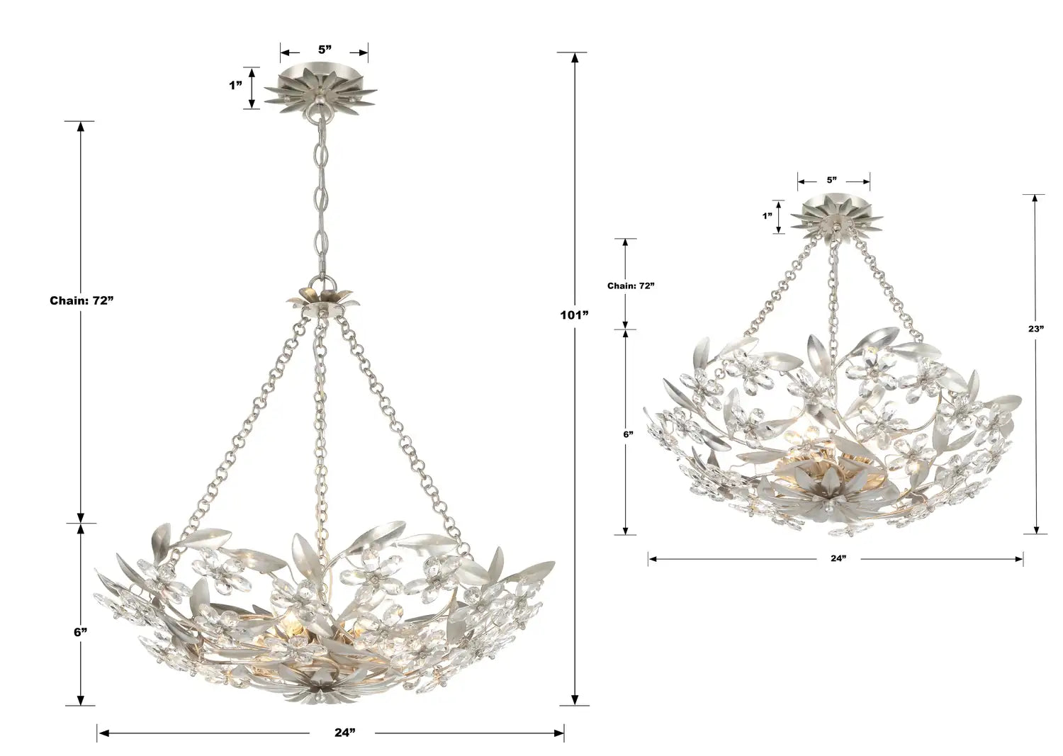 CRYSTORAMA, MARSELLE SEMI FLUSH MOUNT, FLUSH MOUNT CEILING LIGHTS