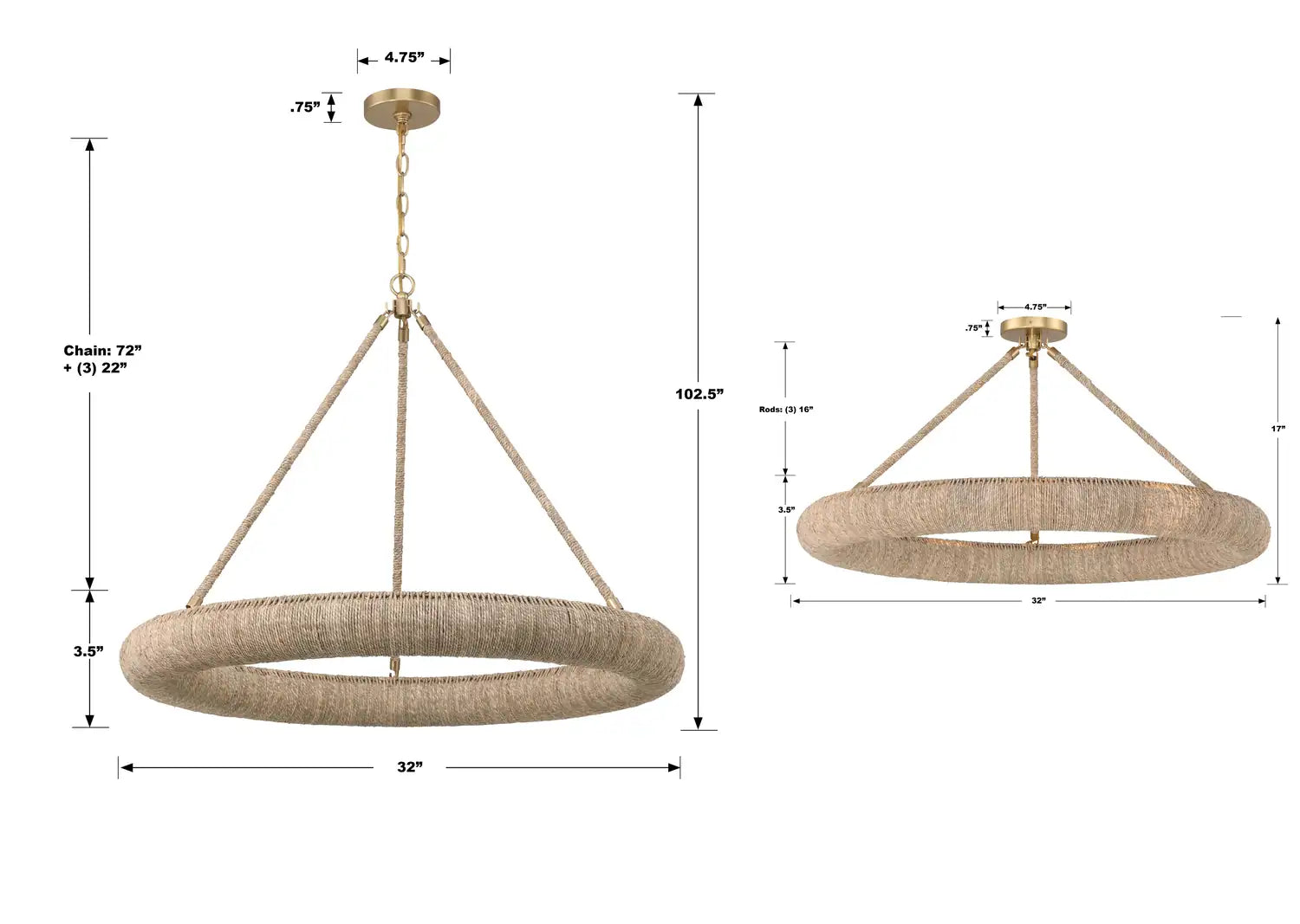CRYSTORAMA, OAKLEY INTEGRATED LED SOFT SEMI FLUSH MOUNT, FLUSH MOUNT CEILING LIGHTS