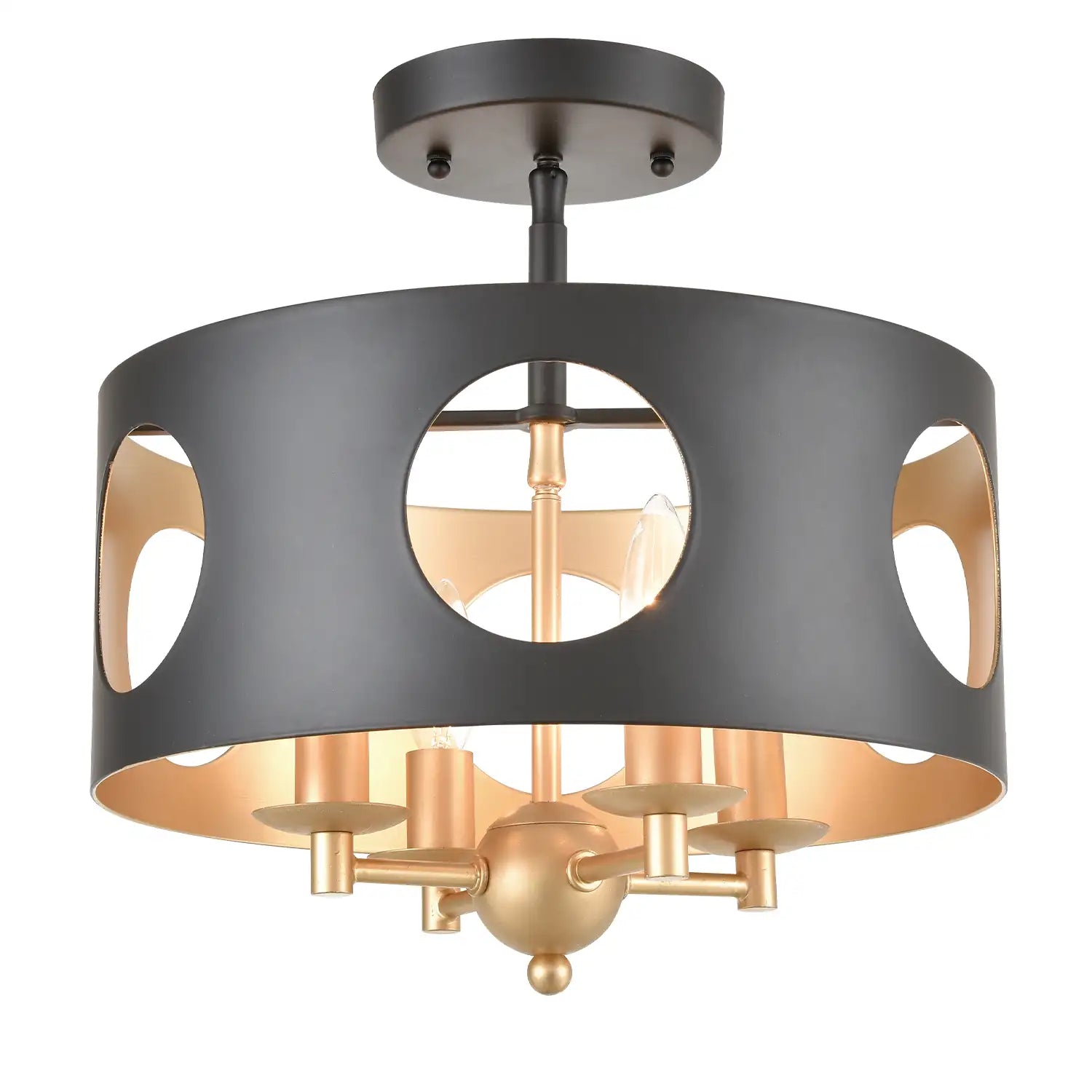 CRYSTORAMA, ODELLE SEMI FLUSH MOUNT, FLUSH MOUNT CEILING LIGHTS