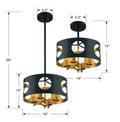 CRYSTORAMA, ODELLE SEMI FLUSH MOUNT, FLUSH MOUNT CEILING LIGHTS