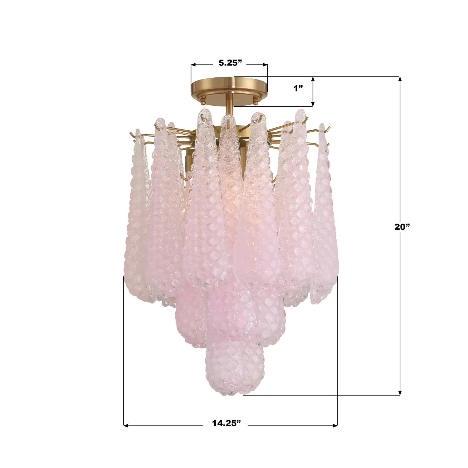 CRYSTORAMA, OLLIE SEMI FLUSH MOUNT, FLUSH MOUNT CEILING LIGHTS