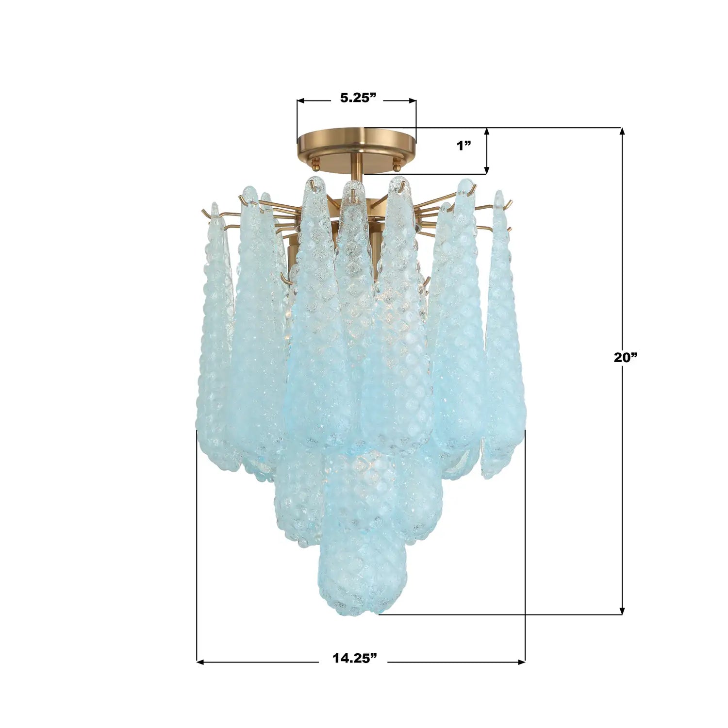 CRYSTORAMA, OLLIE SEMI FLUSH MOUNT, FLUSH MOUNT CEILING LIGHTS