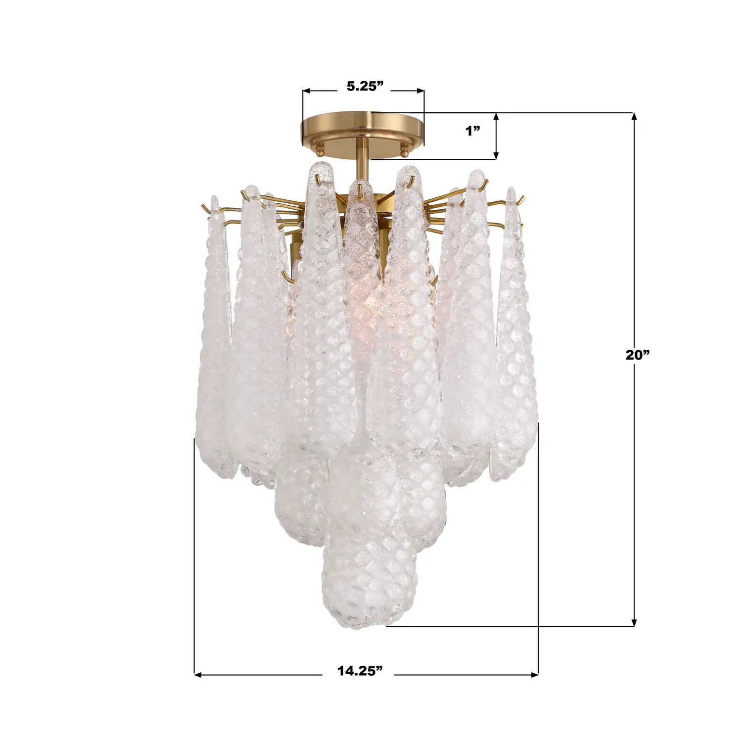 CRYSTORAMA, OLLIE SEMI FLUSH MOUNT, FLUSH MOUNT CEILING LIGHTS