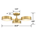CRYSTORAMA, ORSON MODERN SEMI FLUSH MOUNT, FLUSH MOUNT CEILING LIGHTS