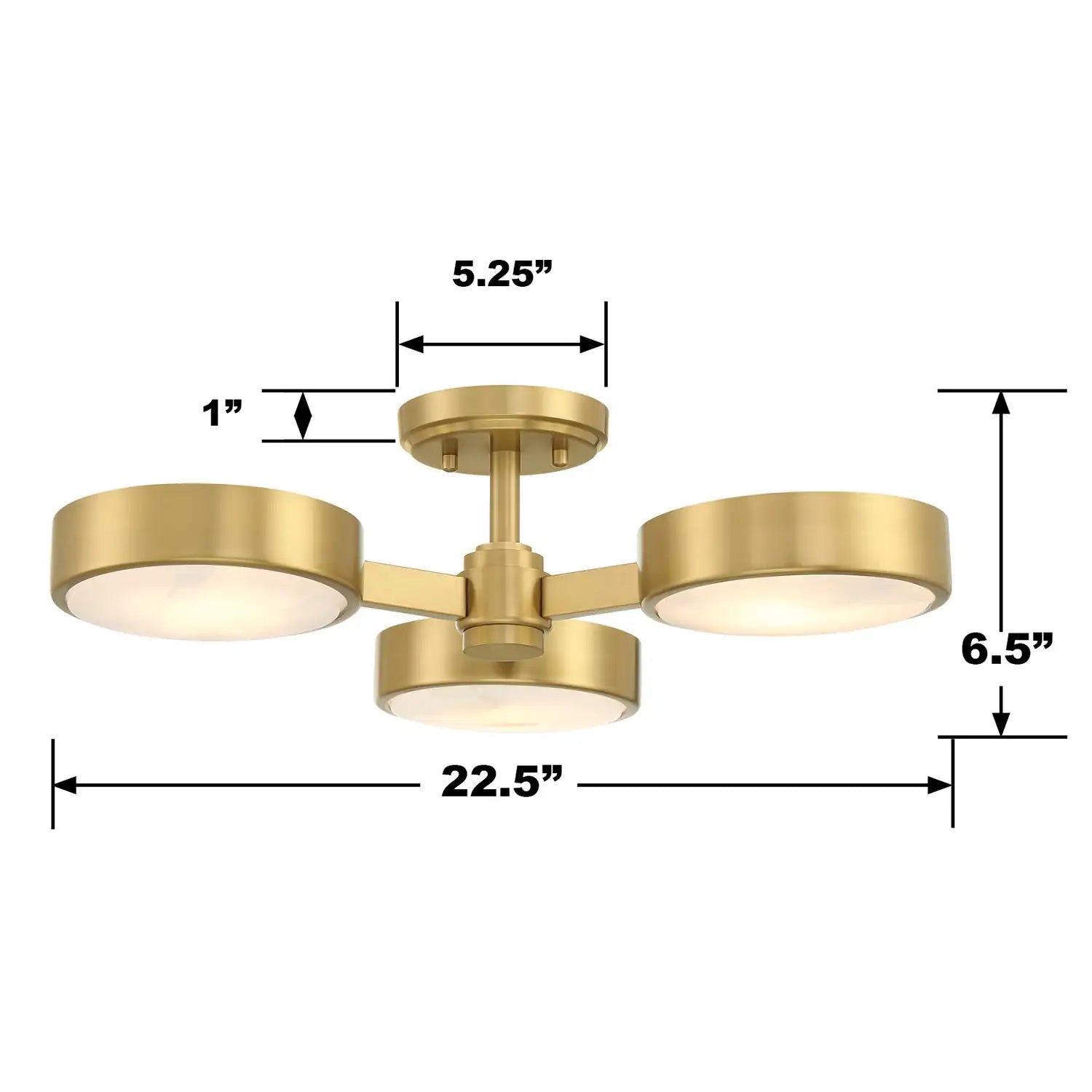CRYSTORAMA, ORSON MODERN SEMI FLUSH MOUNT, FLUSH MOUNT CEILING LIGHTS
