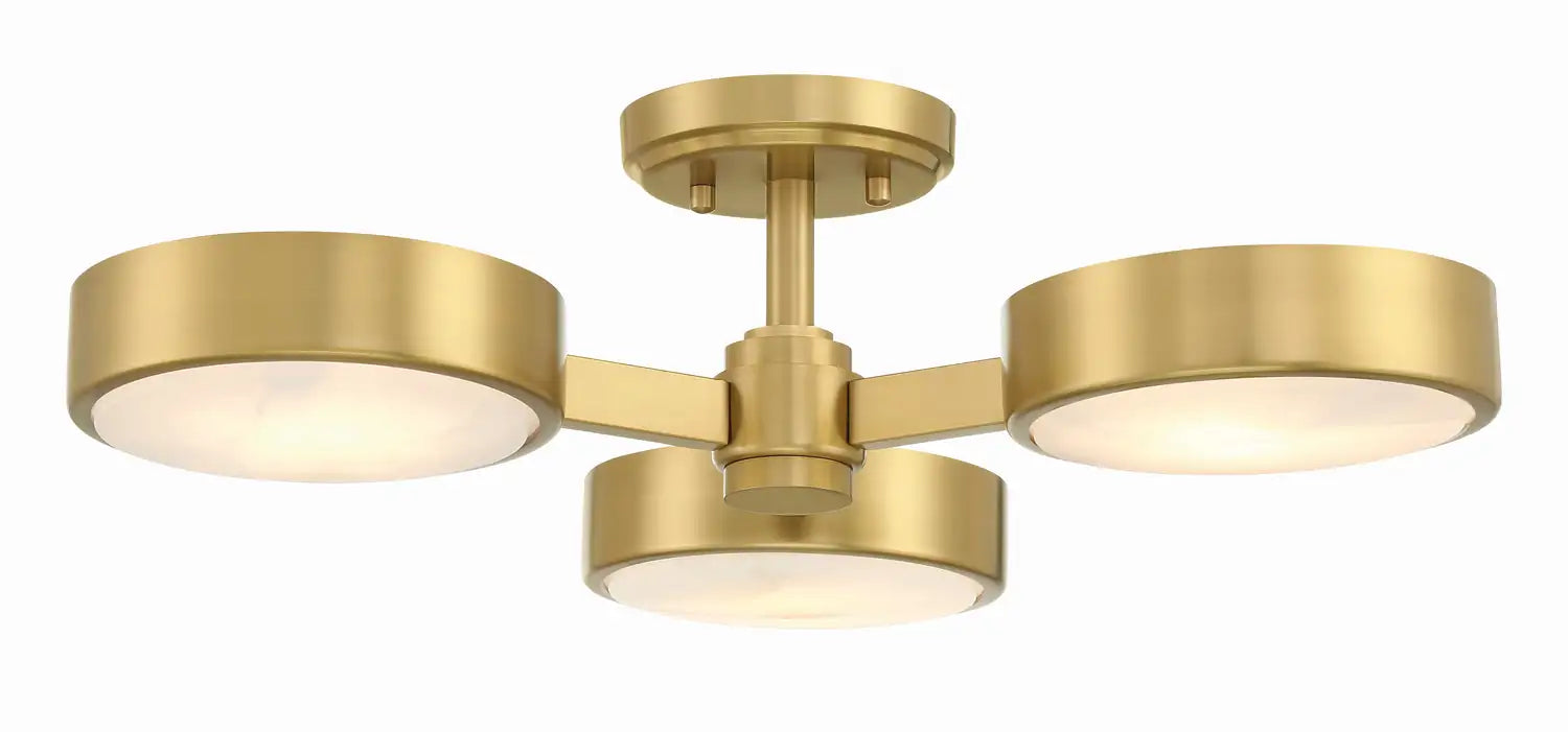 CRYSTORAMA, ORSON MODERN SEMI FLUSH MOUNT, FLUSH MOUNT CEILING LIGHTS
