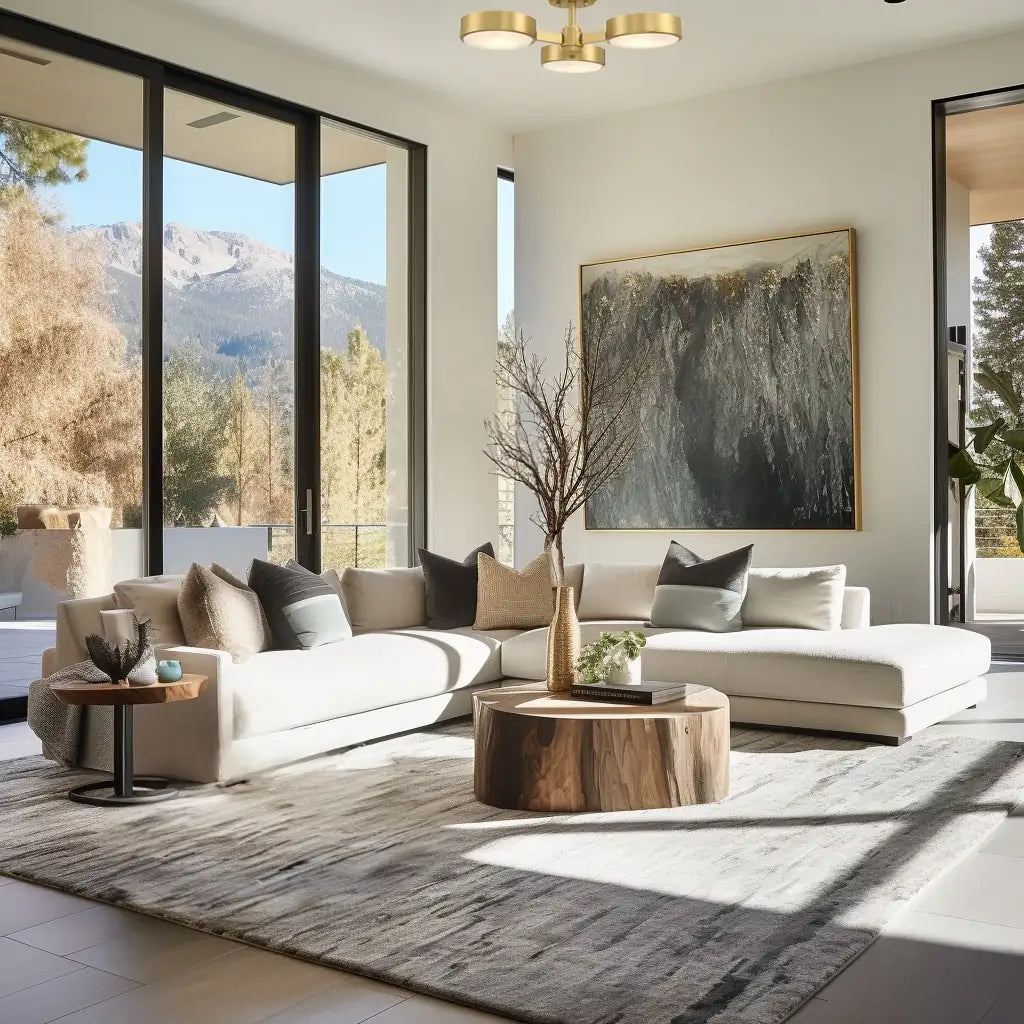 CRYSTORAMA, ORSON MODERN SEMI FLUSH MOUNT, FLUSH MOUNT CEILING LIGHTS