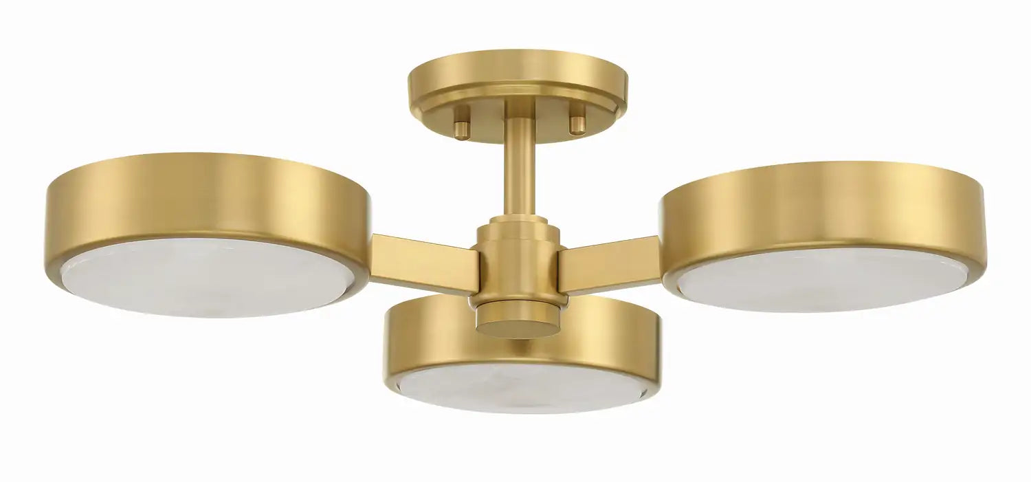 CRYSTORAMA, ORSON MODERN SEMI FLUSH MOUNT, FLUSH MOUNT CEILING LIGHTS