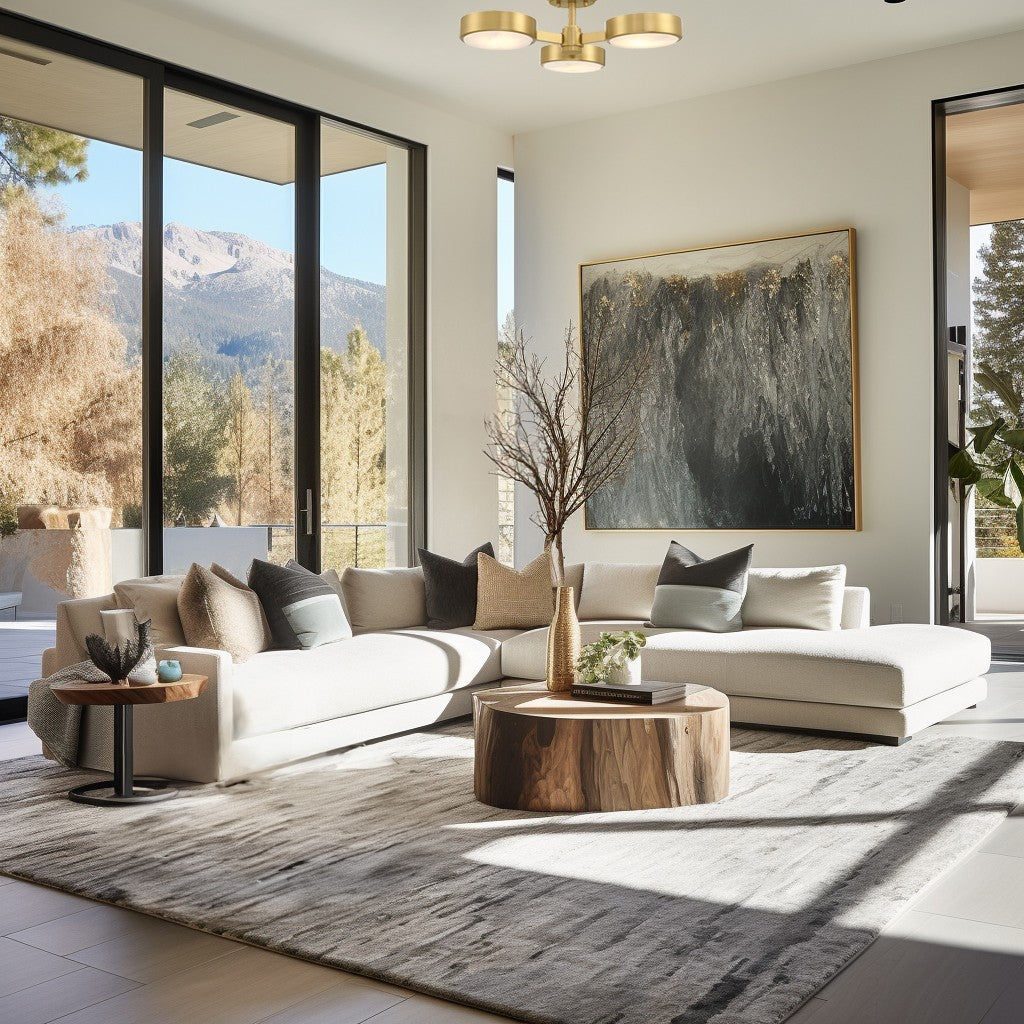 CRYSTORAMA, ORSON MODERN SEMI FLUSH MOUNT, FLUSH MOUNT CEILING LIGHTS