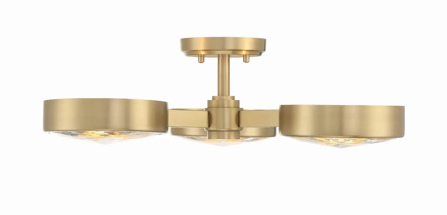 CRYSTORAMA, ORSON MODERN SEMI FLUSH MOUNT, FLUSH MOUNT CEILING LIGHTS