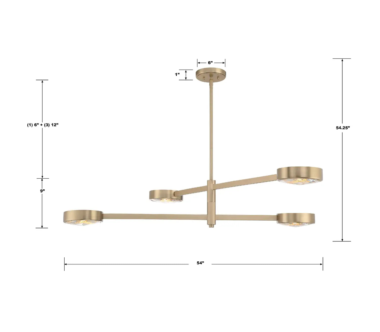 CRYSTORAMA, ORSON MODERN LINEAR CHANDELIER, CHANDELIER LIGHT