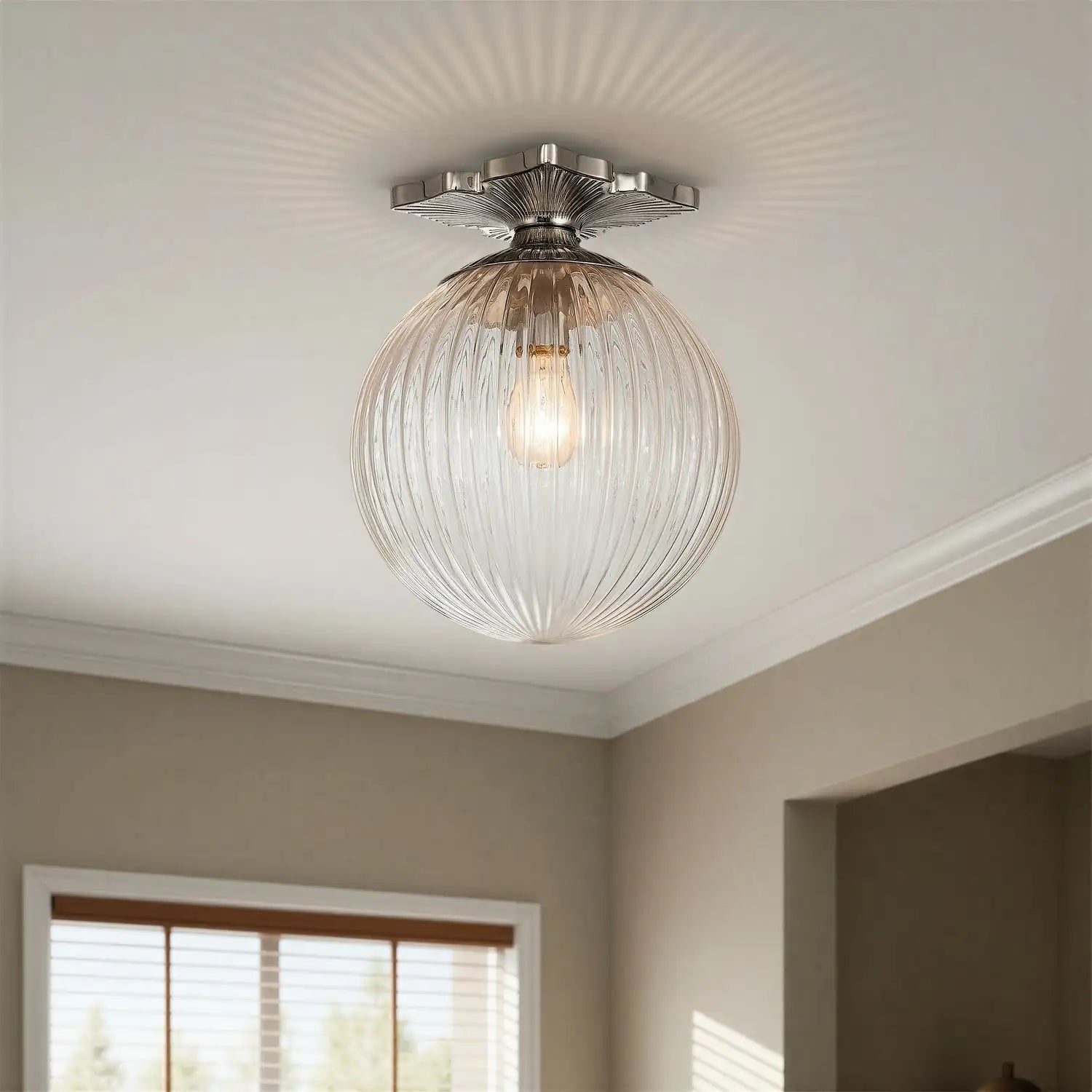 CRYSTORAMA, ORLY SEMI FLUSH MOUNT, FLUSH MOUNT CEILING LIGHTS