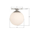 CRYSTORAMA, ORLY SEMI FLUSH MOUNT, FLUSH MOUNT CEILING LIGHTS
