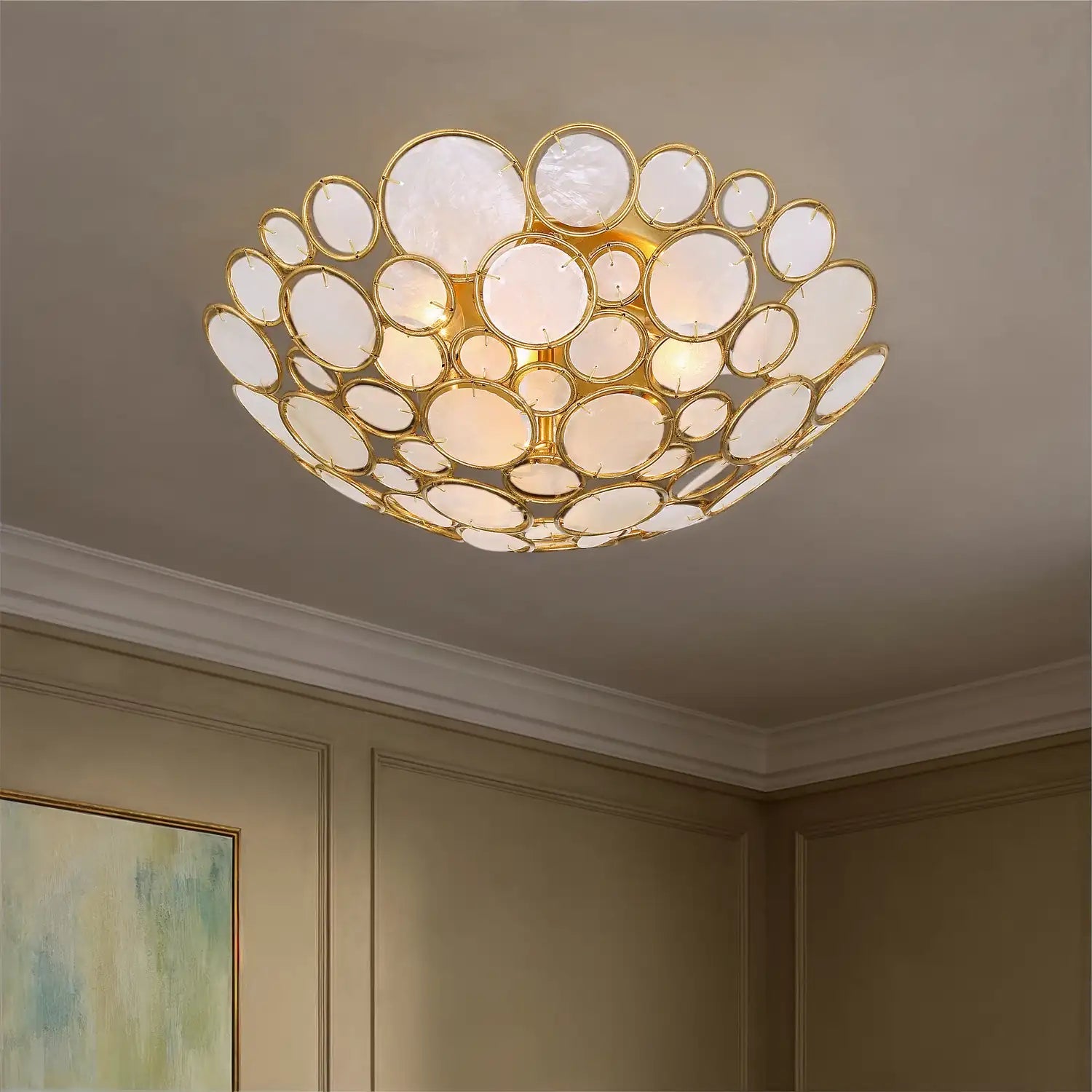 CRYSTORAMA, PALLA SEMI FLUSH MOUNT, FLUSH MOUNT CEILING LIGHTS