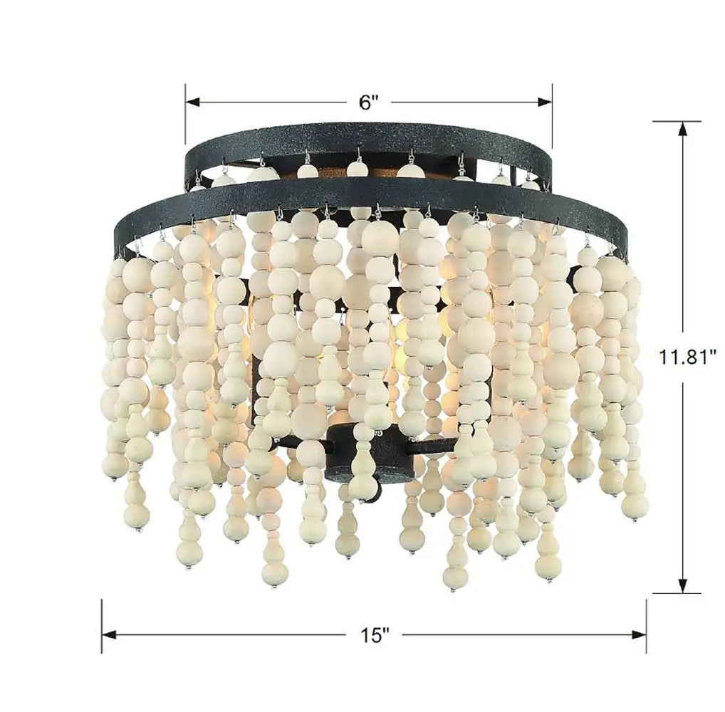 CRYSTORAMA, POPPY FORGED SEMI FLUSH MOUNT, FLUSH MOUNT CEILING LIGHTS
