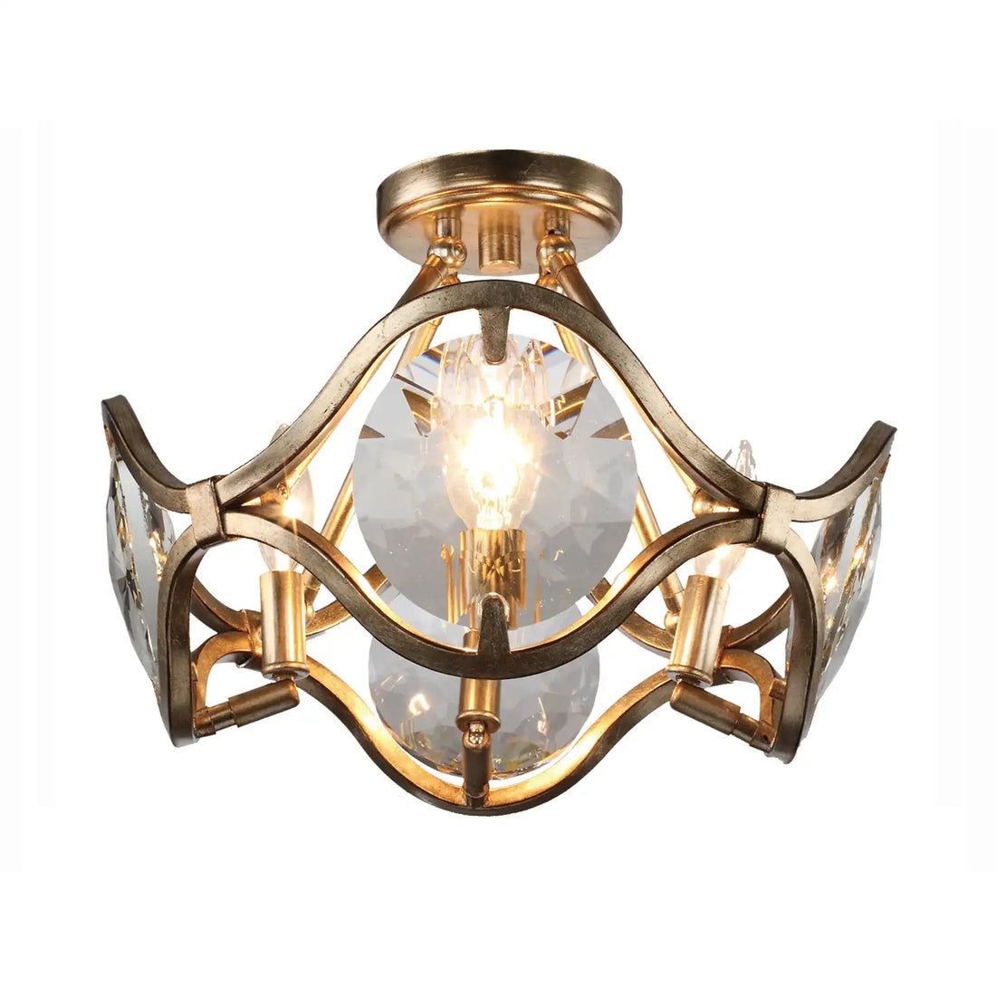 CRYSTORAMA, QUINCY SEMI FLUSH MOUNT, FLUSH MOUNT CEILING LIGHTS