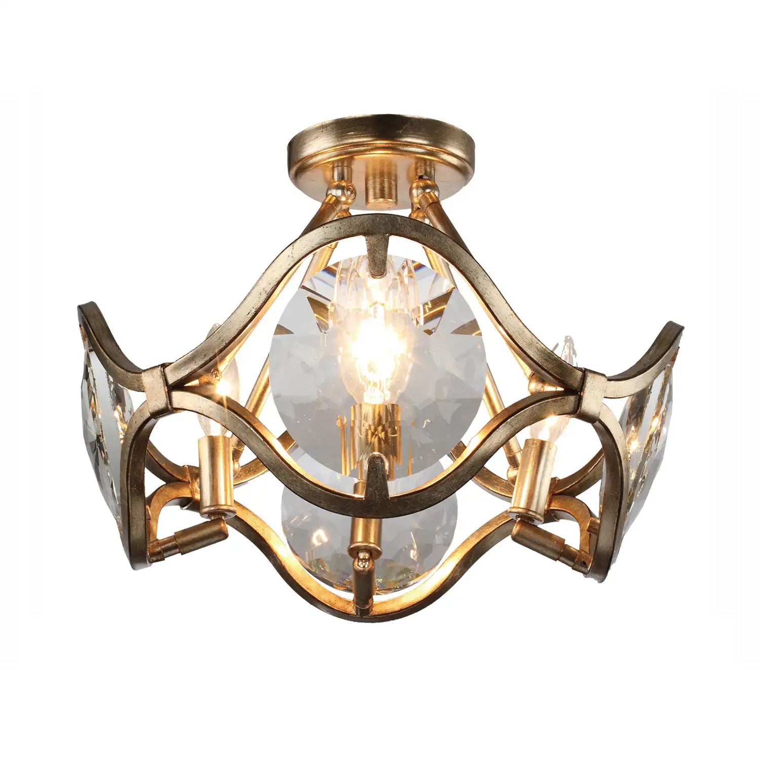 CRYSTORAMA, QUINCY SEMI FLUSH MOUNT, FLUSH MOUNT CEILING LIGHTS