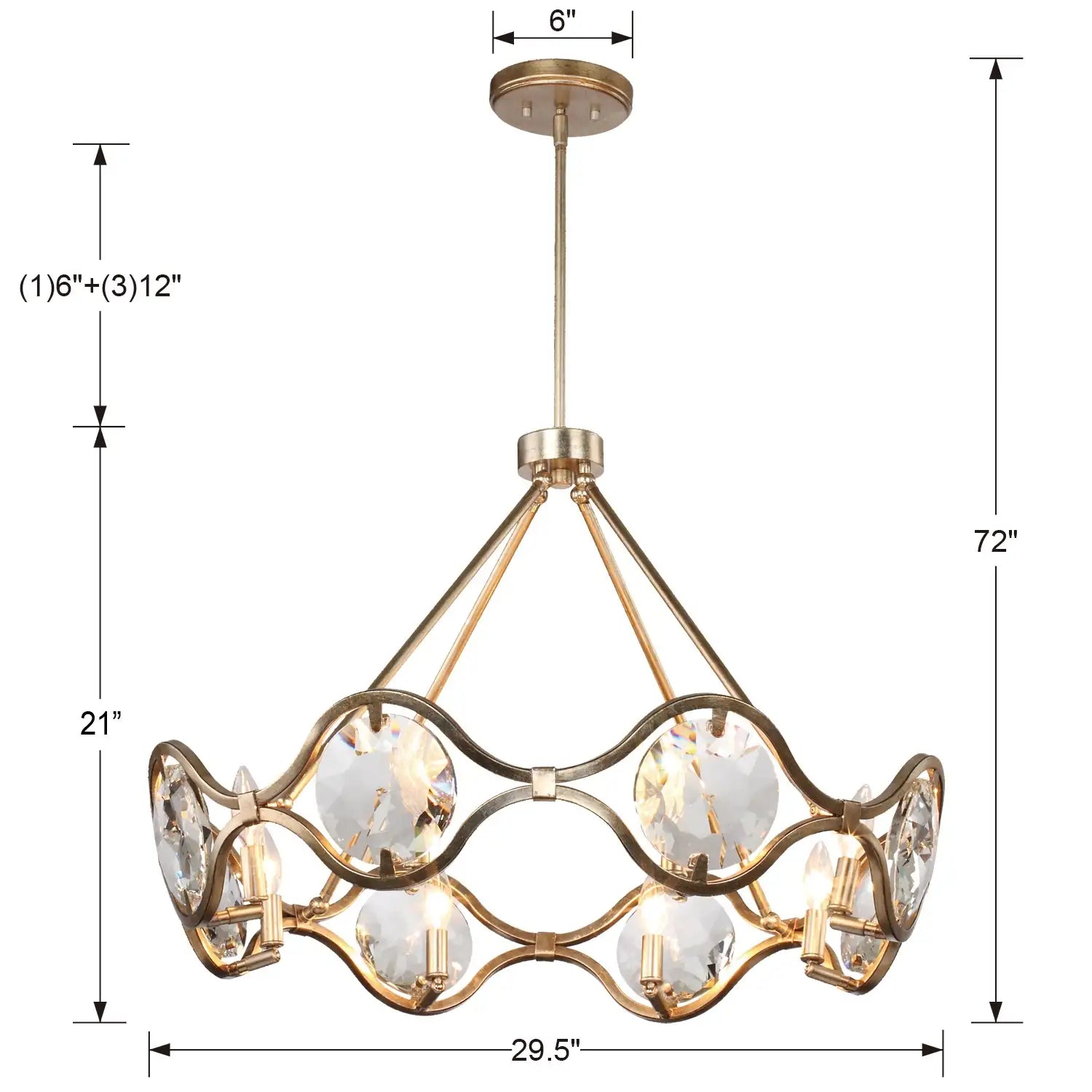 CRYSTORAMA, QUINCY CHANDELIER, CHANDELIER LIGHT
