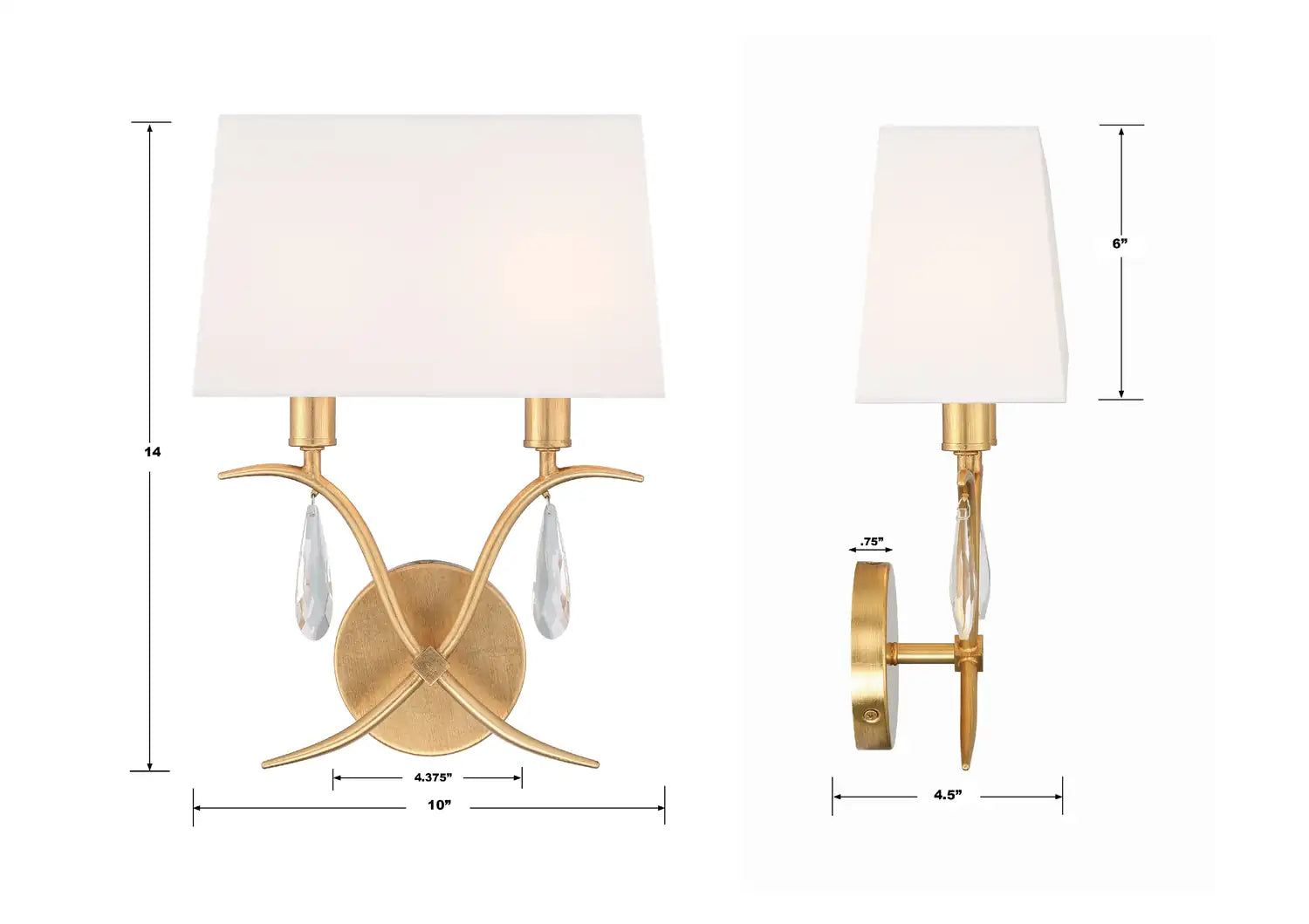 CRYSTORAMA, ROLLINS SCONCE, WALL SCONCES