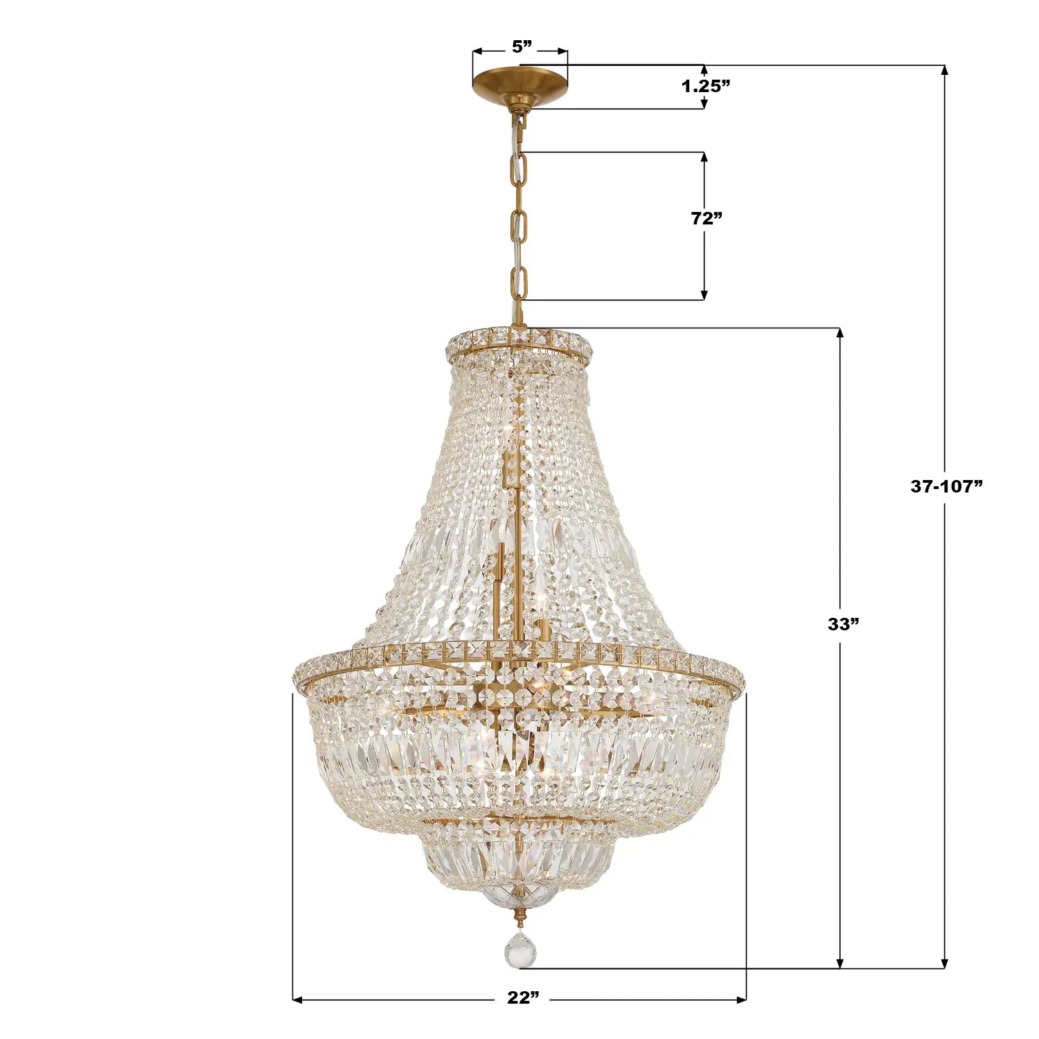 CRYSTORAMA, ROSLYN CHANDELIER, CHANDELIER LIGHT