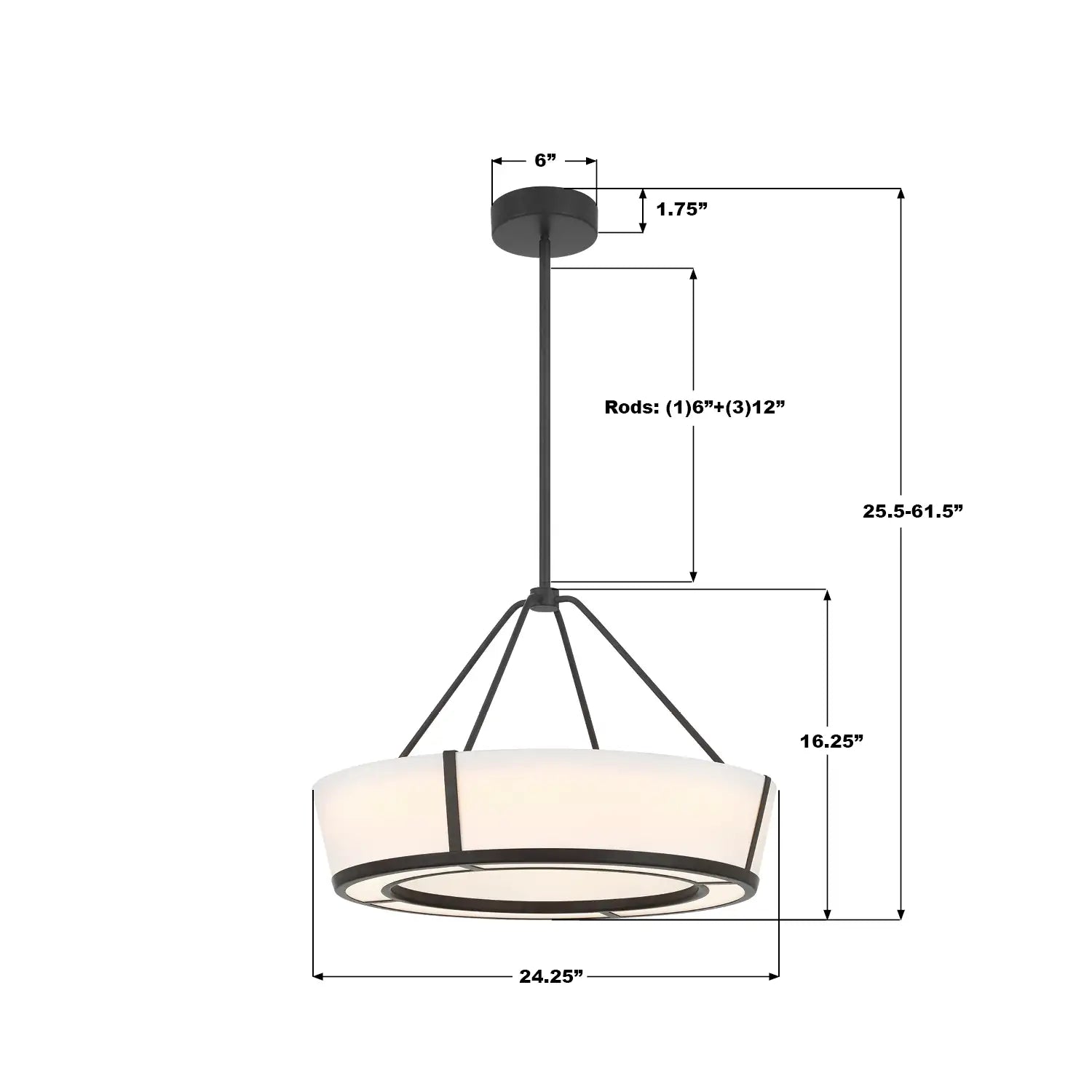 CRYSTORAMA, ROYCE INTEGRATED LED PENDANT, PENDANT LIGHT