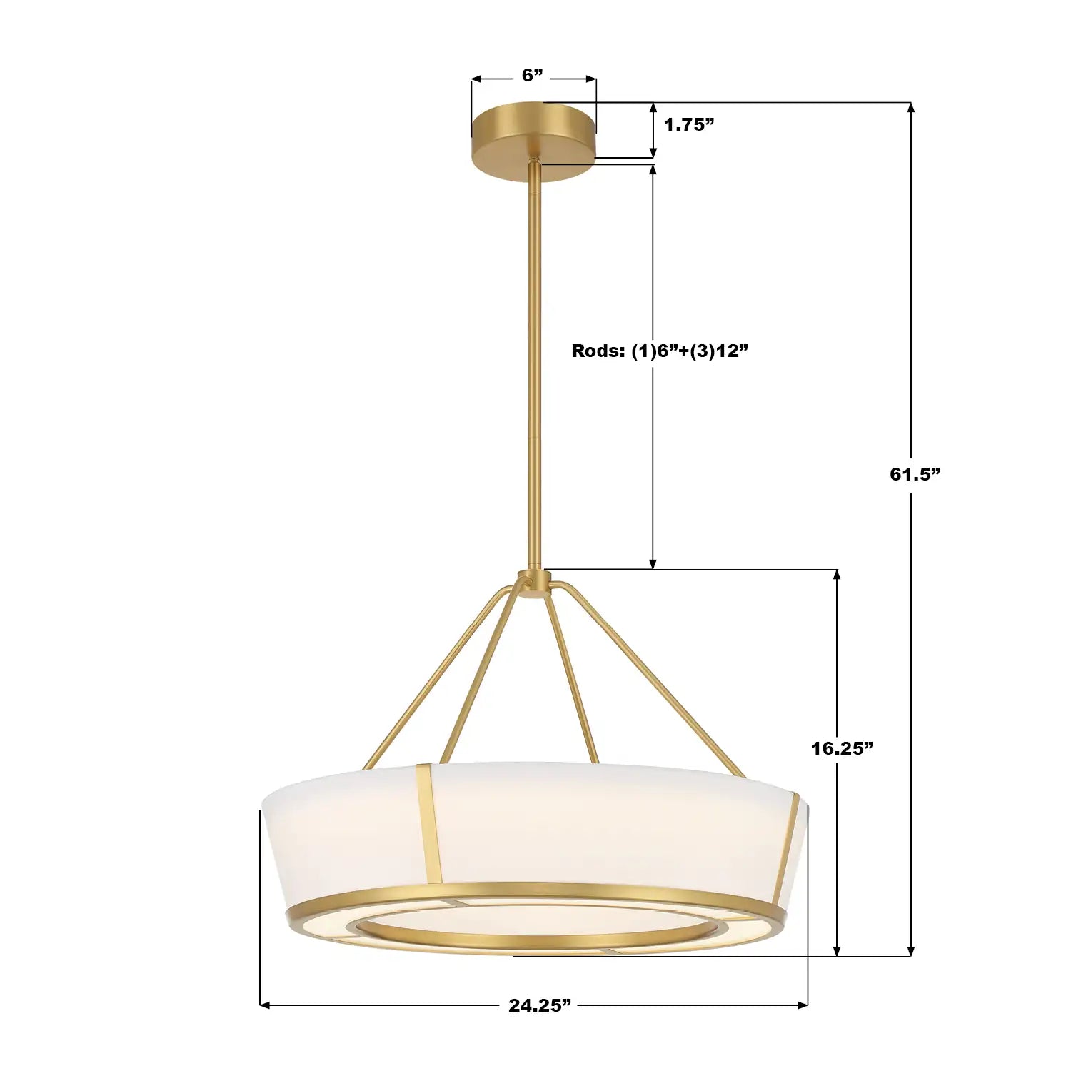 CRYSTORAMA, ROYCE INTEGRATED LED PENDANT, PENDANT LIGHT
