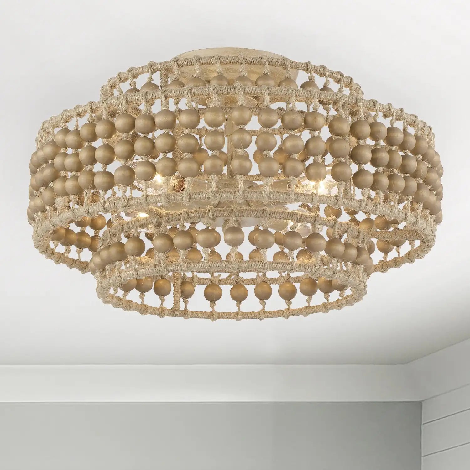 CRYSTORAMA, SILAS BURNISHED SEMI FLUSH MOUNT, FLUSH MOUNT CEILING LIGHTS
