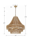 CRYSTORAMA, SILAS BURNISHED CHANDELIER, CHANDELIER LIGHT