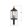 CRYSTORAMA SIMPSON TEXTURED OUTDOOR POST - Post