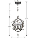 CRYSTORAMA, SOLARIS SPHERE OUTDOOR CHANDELIER, OUTDOOR CEILING LIGHTS