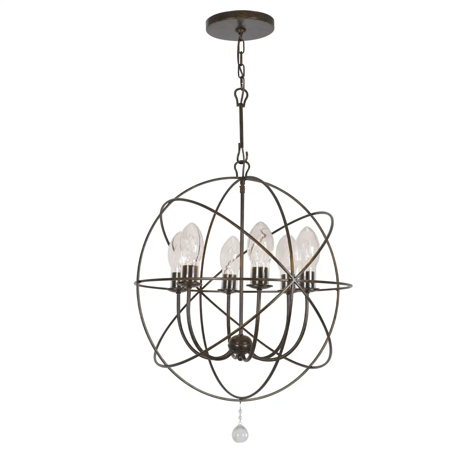 CRYSTORAMA, SOLARIS SPHERE OUTDOOR CHANDELIER, OUTDOOR CEILING LIGHTS