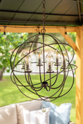 CRYSTORAMA, SOLARIS SPHERE OUTDOOR CHANDELIER, OUTDOOR CEILING LIGHTS