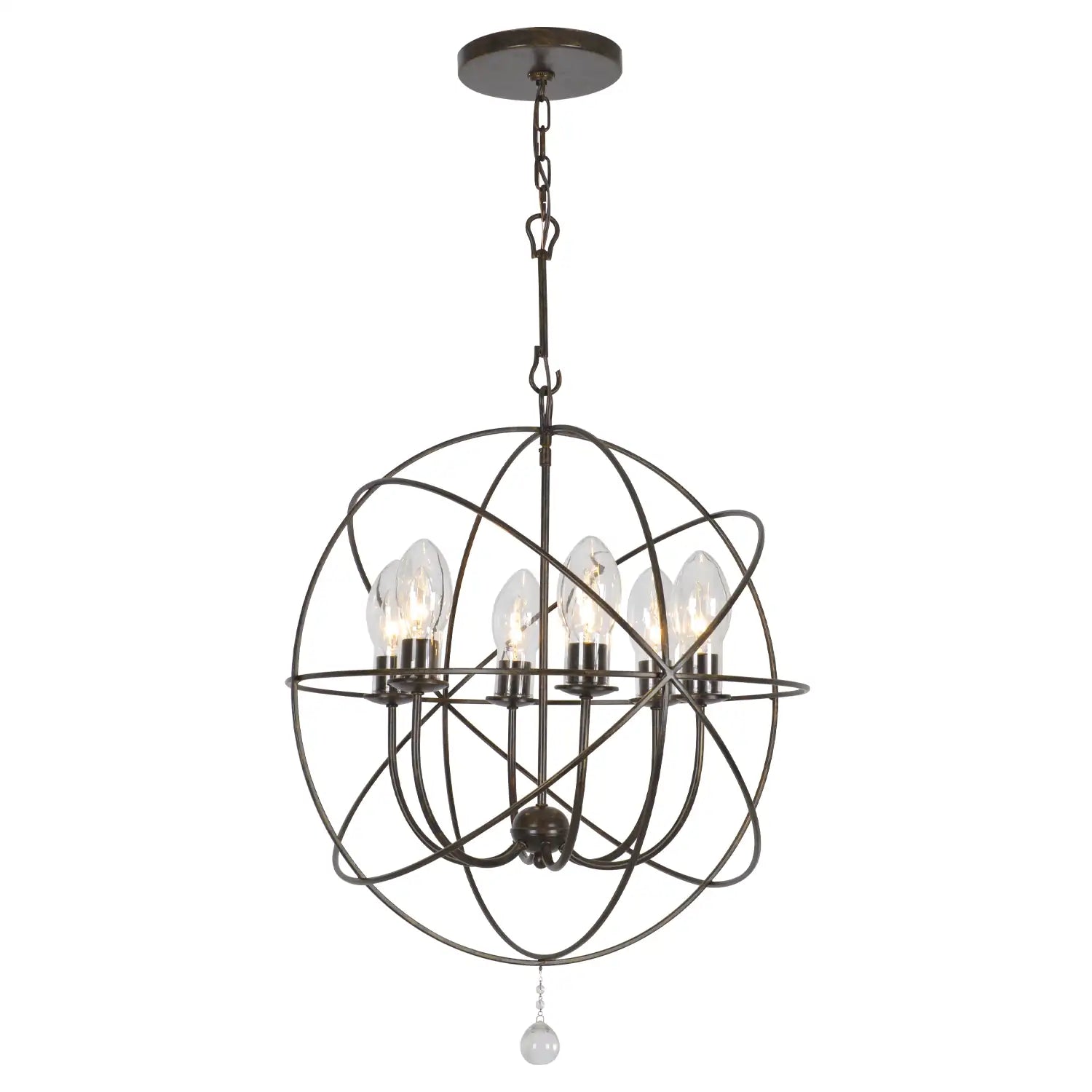 CRYSTORAMA, SOLARIS SPHERE OUTDOOR CHANDELIER, OUTDOOR CEILING LIGHTS