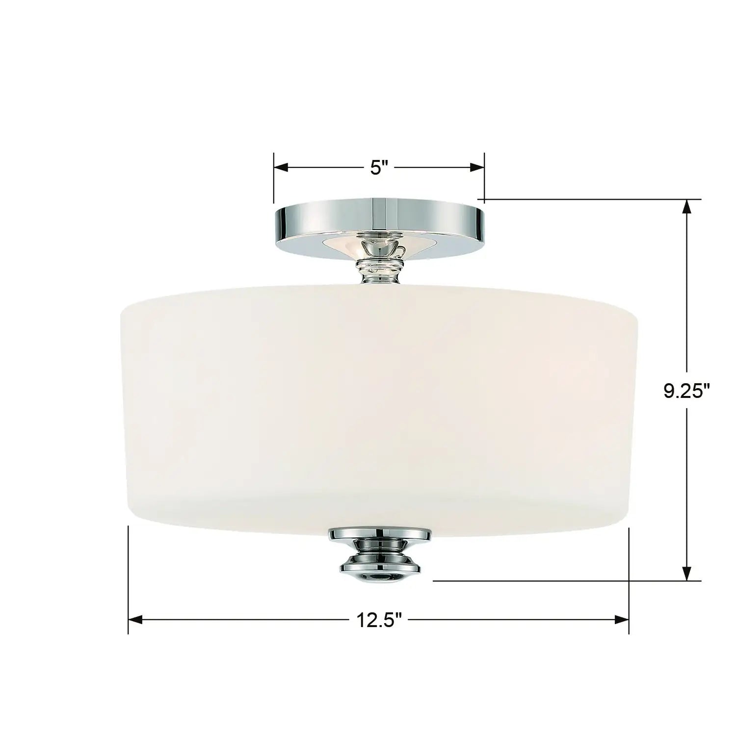 CRYSTORAMA, TRAVIS SEMI FLUSH MOUNT, FLUSH MOUNT CEILING LIGHTS