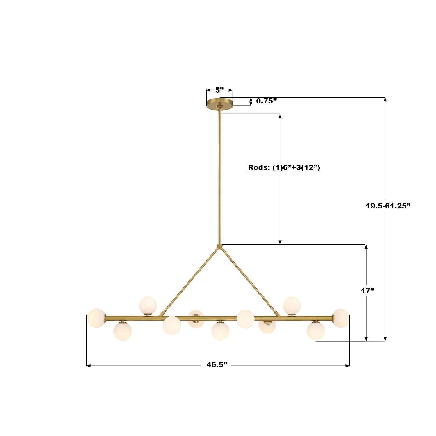 CRYSTORAMA, TERRELL LED LINEAR CHANDELIER, CHANDELIER LIGHT