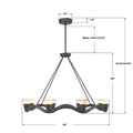 CRYSTORAMA, VANCE INTEGRATED LED CHANDELIER, CHANDELIER LIGHT