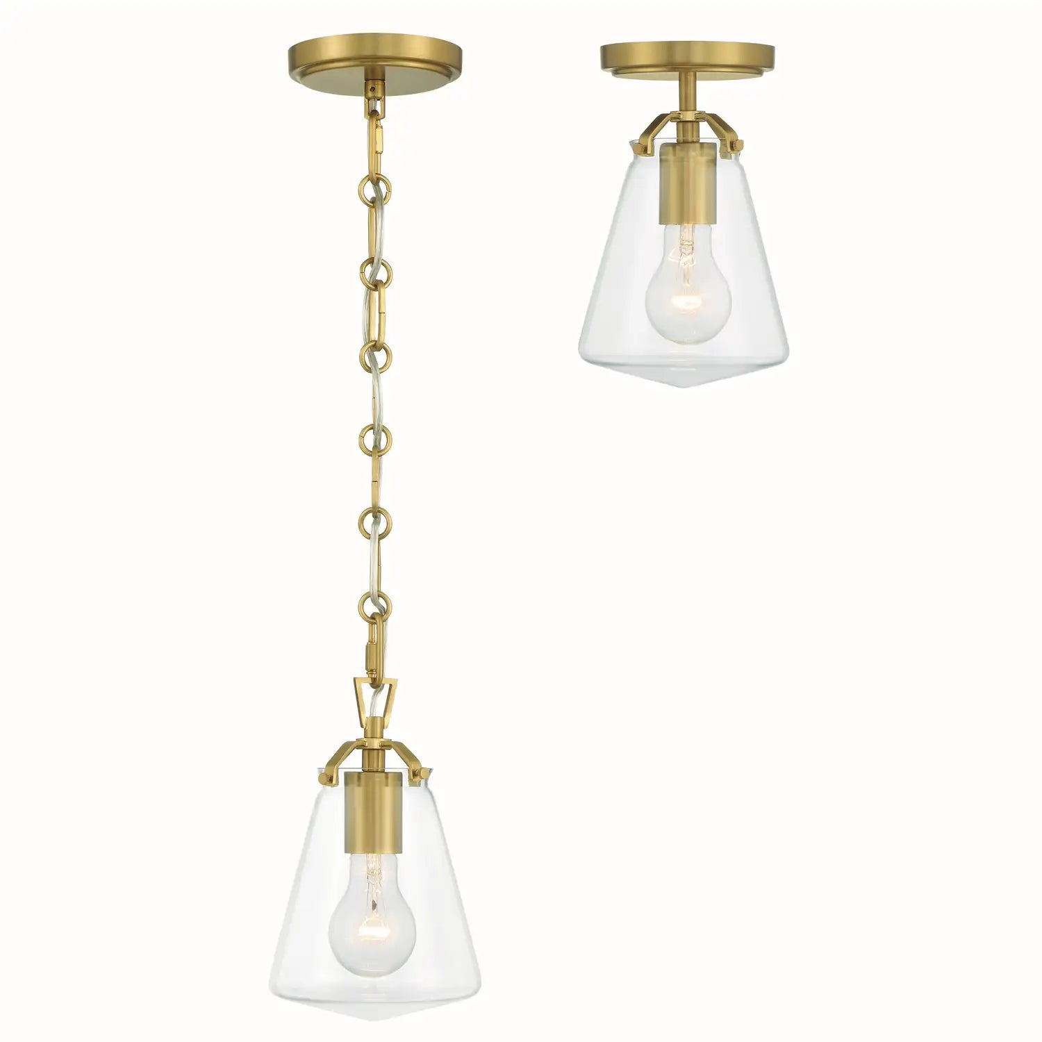 CRYSTORAMA, VOSS LUXE SEMI FLUSH MOUNT, FLUSH MOUNT CEILING LIGHTS