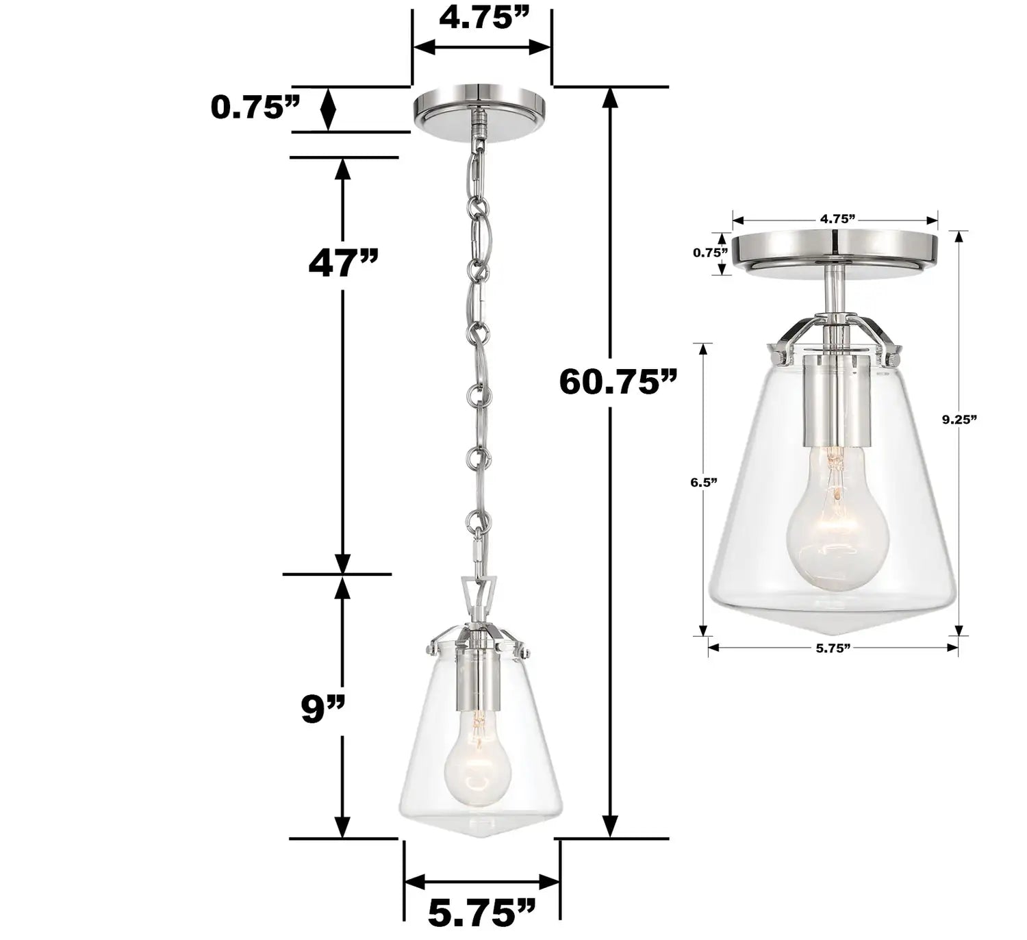 CRYSTORAMA, VOSS SEMI FLUSH MOUNT, FLUSH MOUNT CEILING LIGHTS