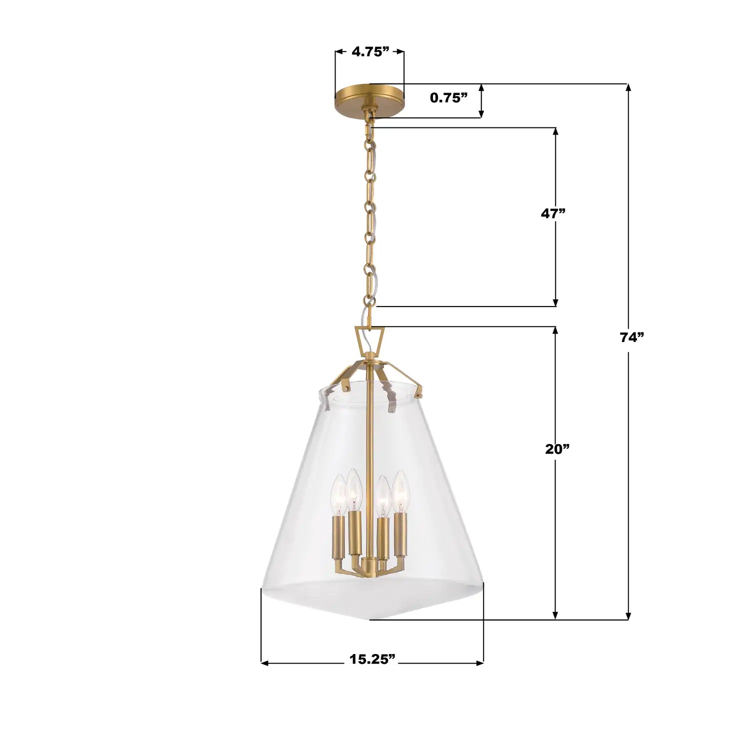 CRYSTORAMA, VOSS LUXE PENDANT, PENDANT LIGHT