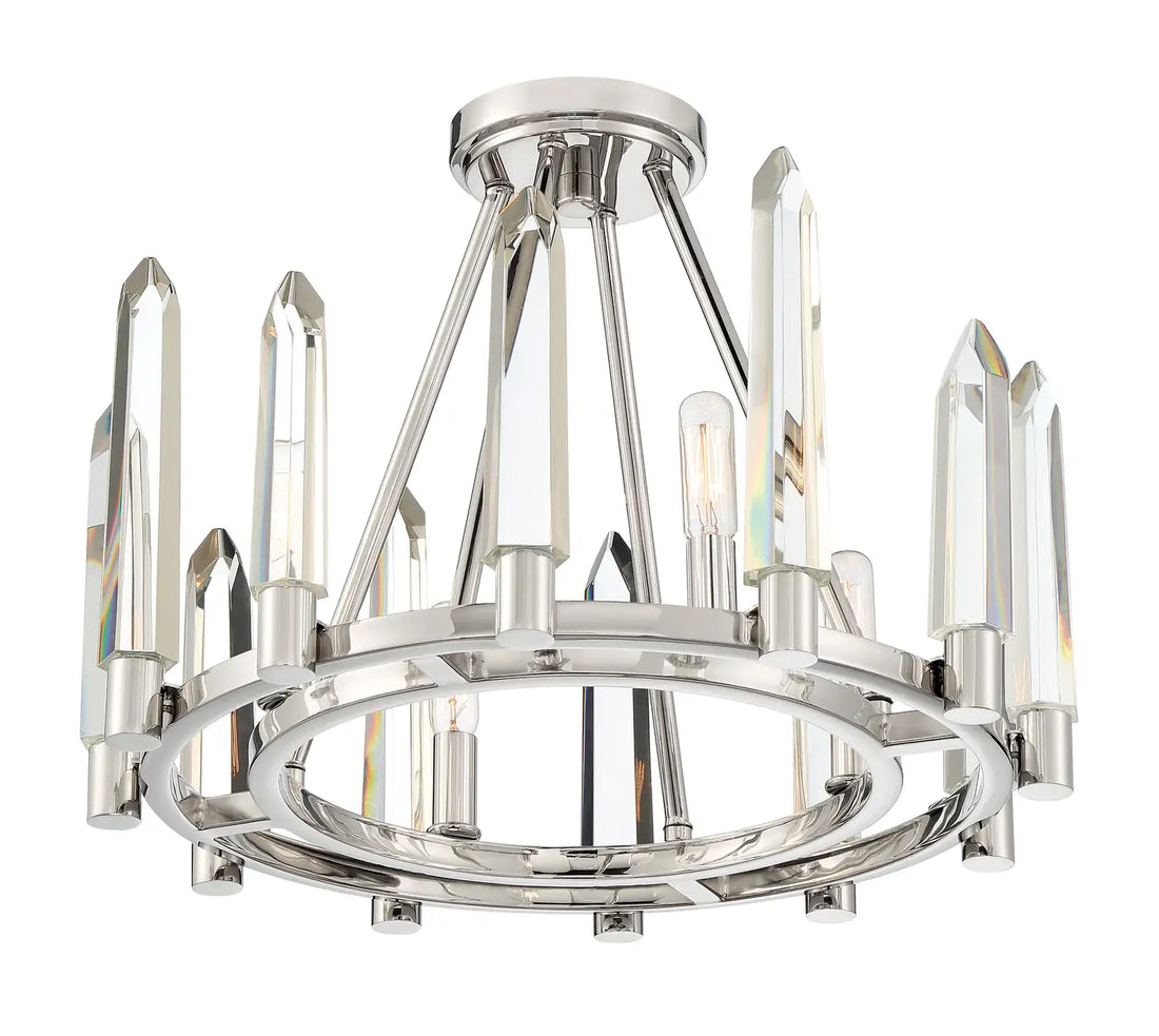 CRYSTORAMA, WATSON SEMI FLUSH MOUNT, FLUSH MOUNT CEILING LIGHTS
