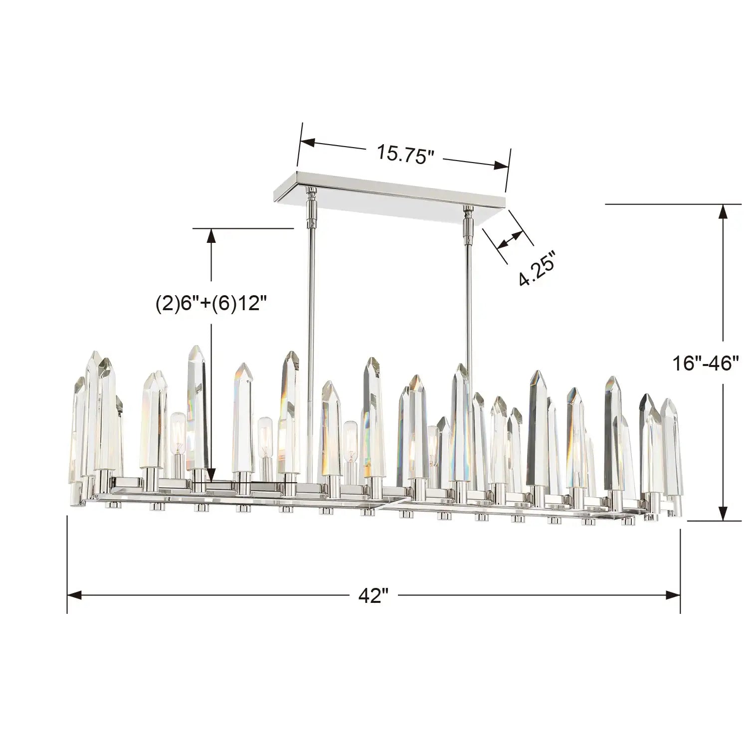 CRYSTORAMA, WATSON LINEAR CHANDELIER, CHANDELIER LIGHT