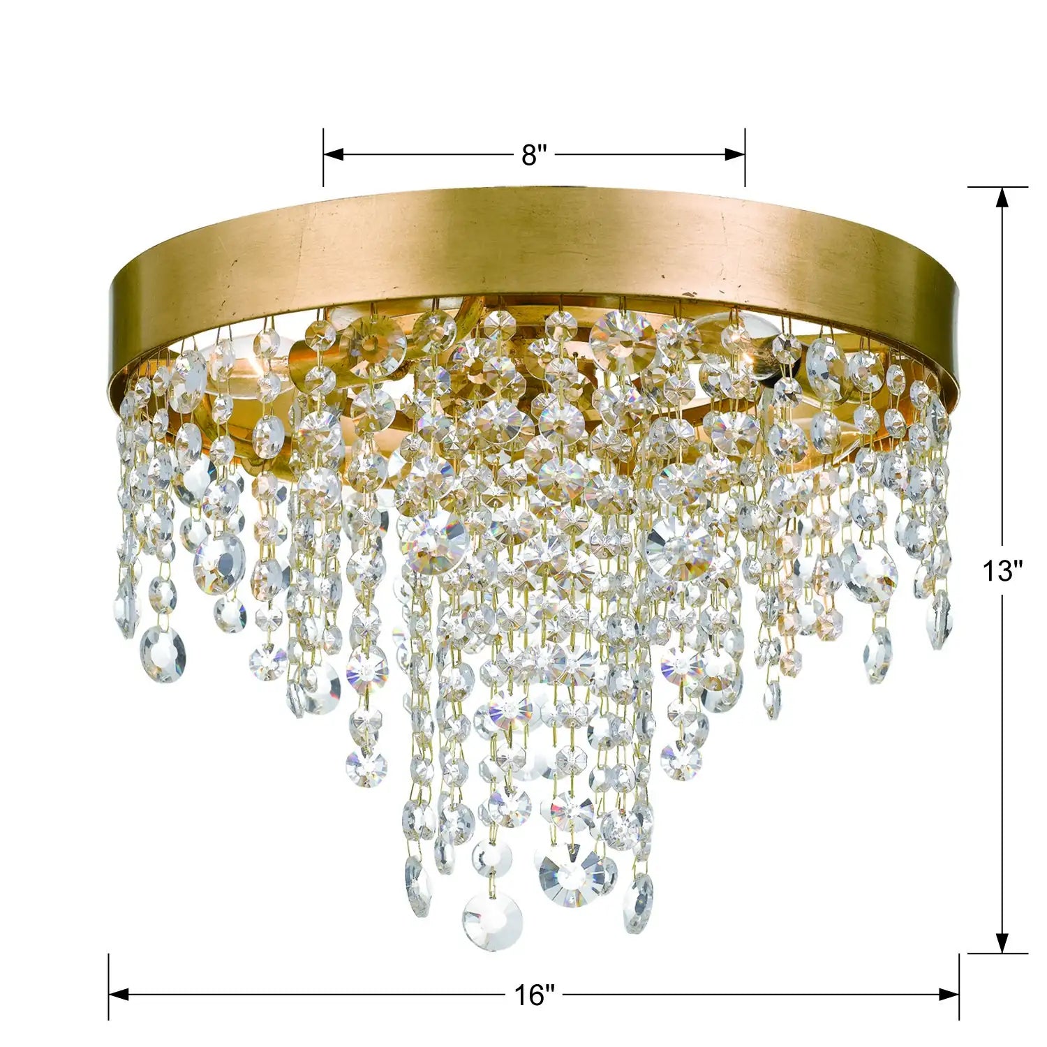 CRYSTORAMA, WINHAM CRYSTAL FLUSH MOUNT, FLUSH MOUNT CEILING LIGHTS