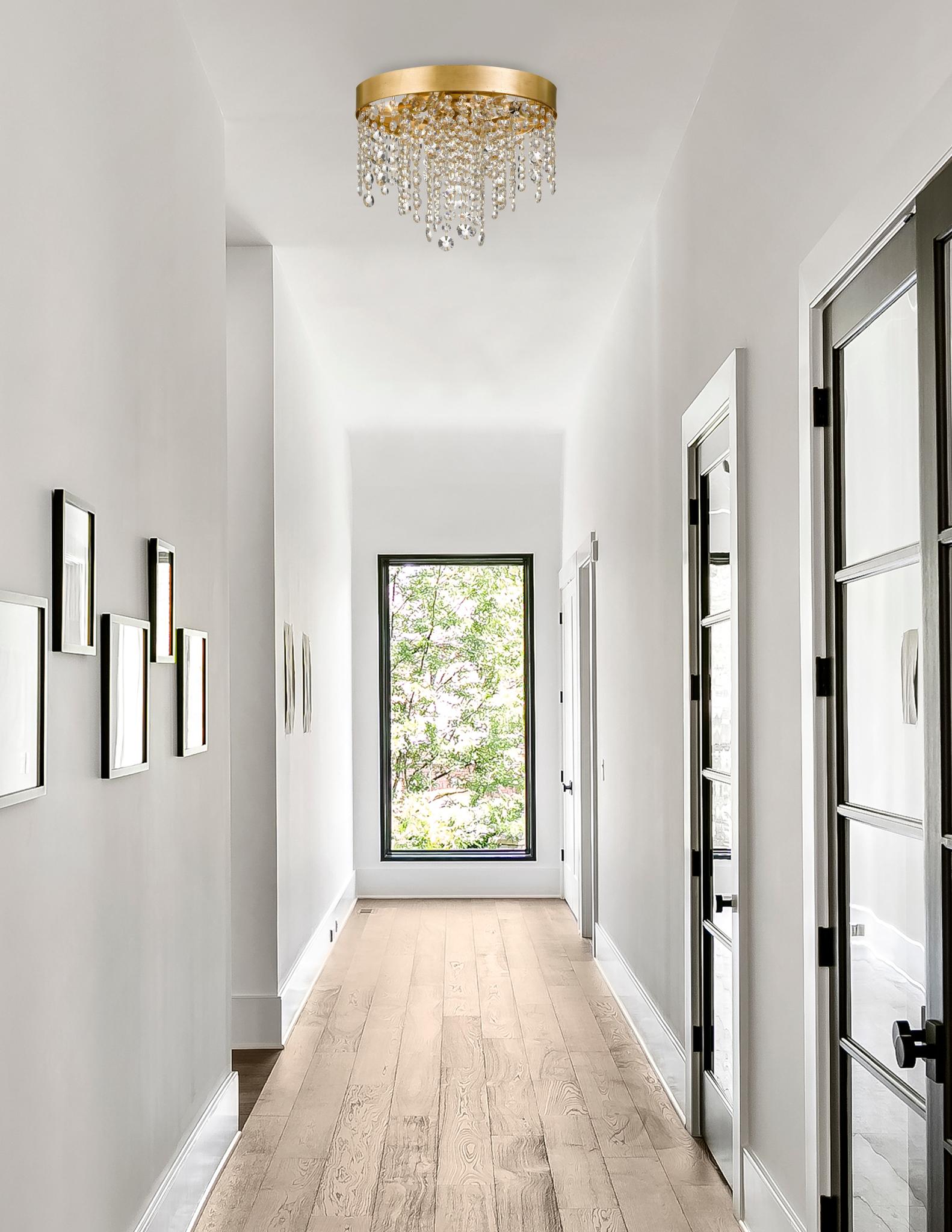 CRYSTORAMA, WINHAM CRYSTAL FLUSH MOUNT, FLUSH MOUNT CEILING LIGHTS