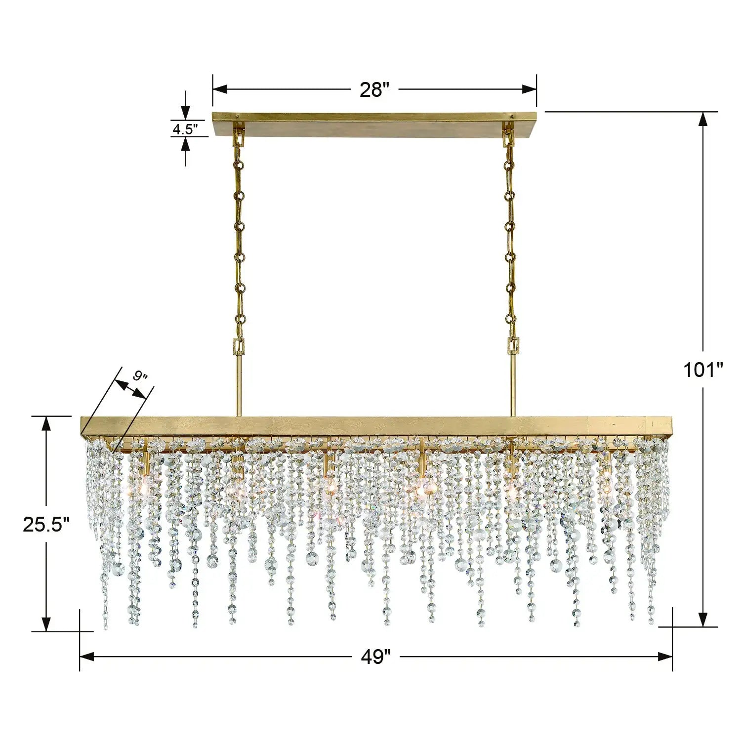 CRYSTORAMA, WINHAM LINEAR CHANDELIER, CHANDELIER LIGHT