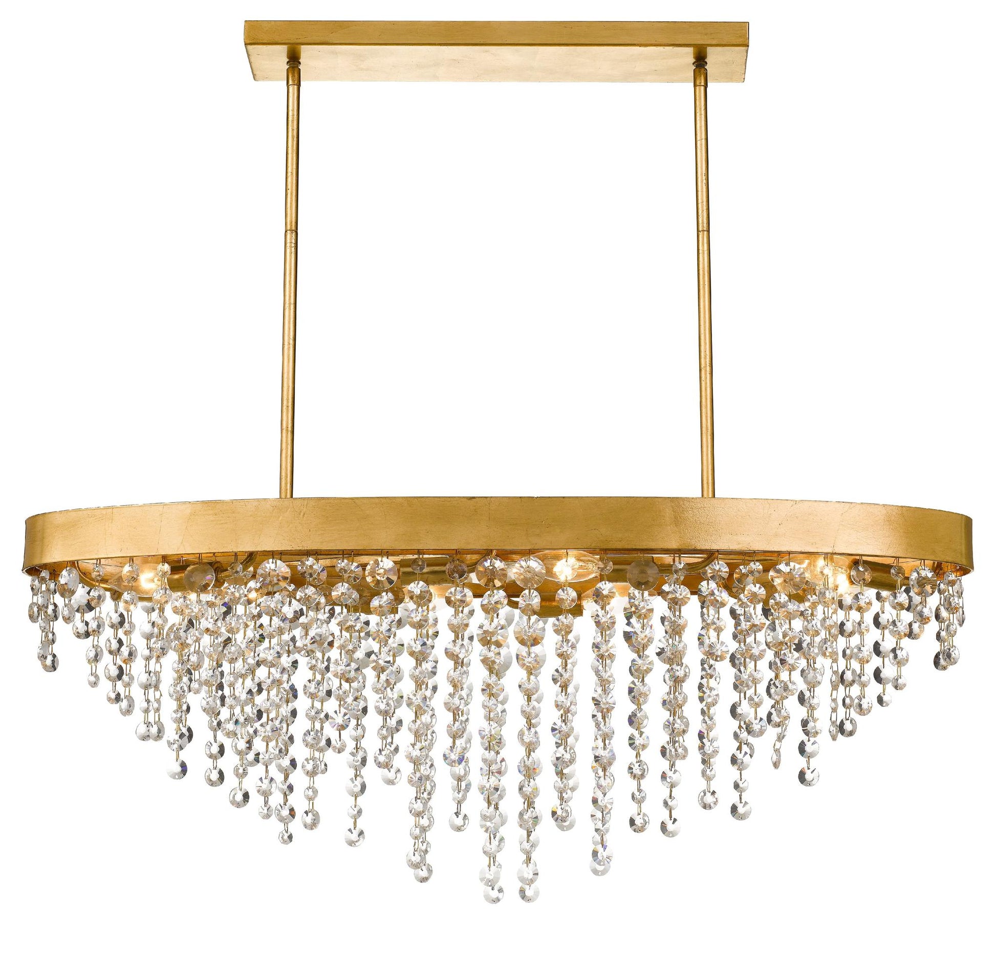 CRYSTORAMA, WINHAM CRYSTAL LINEAR OVAL CHANDELIER, CHANDELIER LIGHT