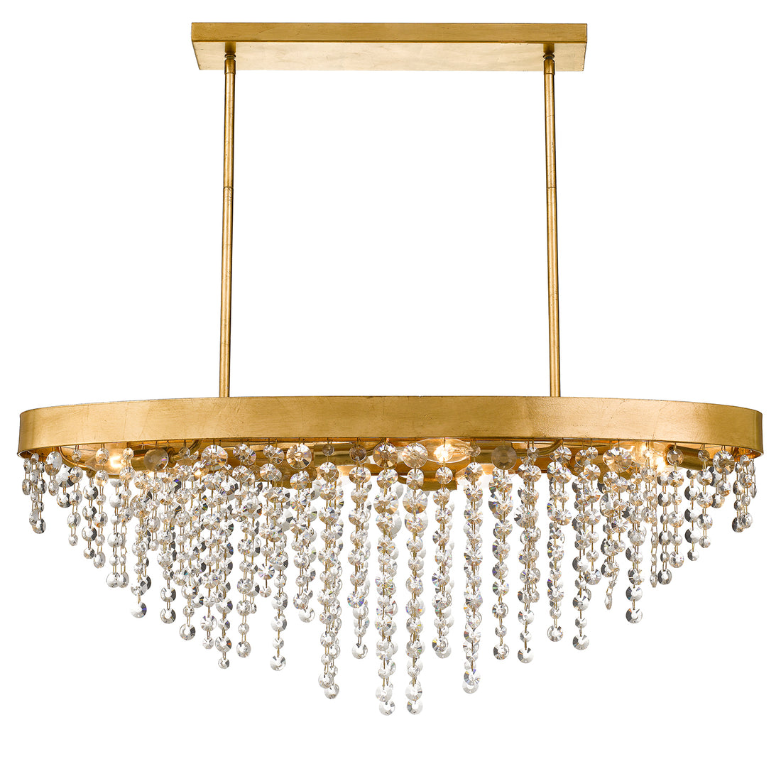 CRYSTORAMA, WINHAM CRYSTAL LINEAR OVAL CHANDELIER, CHANDELIER LIGHT