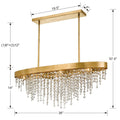 CRYSTORAMA, WINHAM CRYSTAL LINEAR OVAL CHANDELIER, CHANDELIER LIGHT